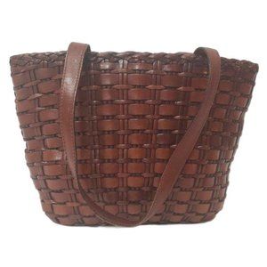 Valerie  Stevens Weaved Leather Purse